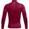 Under Armour Coldgear Half High Neck Slim Fit Quick Dry Solid Color Long Sleeve T-Shirt Men Tops Red 1386942-625