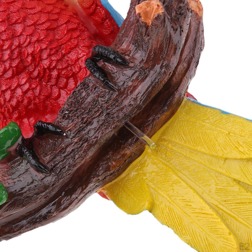 Parrot Figurines Birds Crafts Hanging Ornament Sculptures