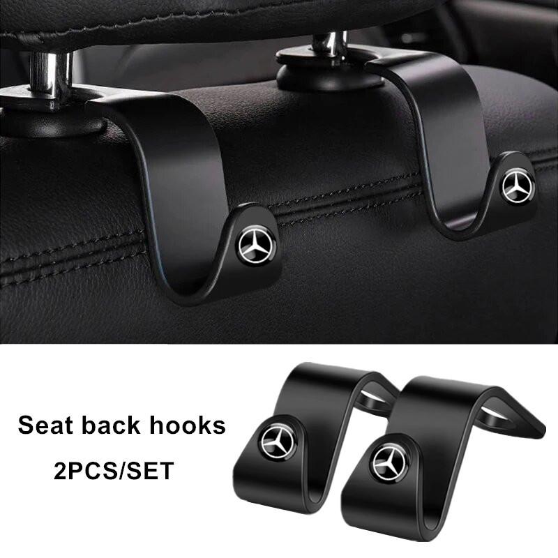 FA012/4Pcs Car Hidden Seat Back Hook Multi-function Storage Hook For Mercedes Benz AMG W203 W204 W164 W168 CLA Interior Mouldings