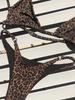 Wysoko Wycięte Mikro Bikini Damskie Leopardowe Bandage Push Up Strój Kąpielowy Seksowny Strój Kąpielowy Z Usztywnianą Miseczką Stringi Kostium Kąpielowy Biquini Trajes De Baño 2024
