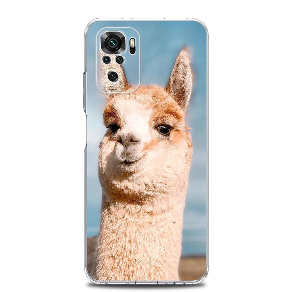 

Милый Чехол для Телефона с Альпакой Для Xiaomi Redmi Note 13 12 5G 9S 9 8 10 11 Pro 4G 9T 13C 12C 10C 9C 9A 7 Прозрачный Силиконовый Чехол Redmi Note 13 5G