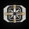 Retro Viking Style Nautical Compass Seal Ring Male Gold Color Two-Color Stainless Steel Rings Fashion Vintage Jewelry for Men