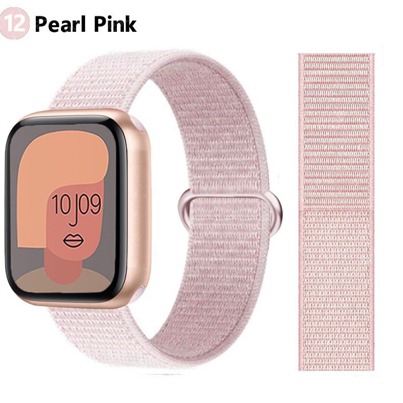 2pcs Straps For Apple Watch Band 44mm 40mm 45mm 46mm 42mm 49mm 41mm Nylon Loop Bracelet iwatch Series 10 9 8 7 6 5 3 se ultra 2