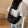 Large Capacity Nylon Dumpling Bag Solid Color Underarm Bag Portable Sports Shoulder Bag  Girls