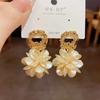 Boucle D’oreille Femmes Irregular Design Sense Metal Flower Pendant Earrings For Women  Trend Jewelry Gifts For Girls