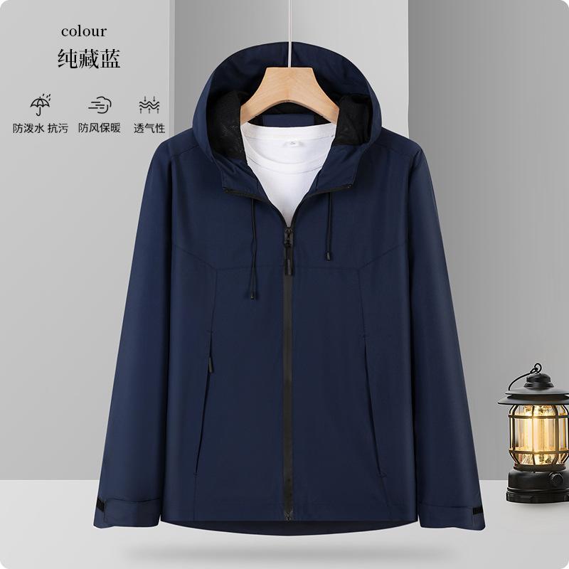 

2025Повседневная мужская хлопковая куртка с капюшоном, приталенного силуэта, зимняя, модная стеганая одежда 4XL темно-синий