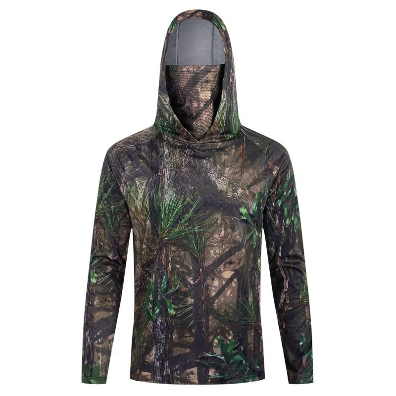 Mens Quick-Dry Breathable Mesh Hunting Fishing Sun Protection Shirt Outdoor Activities Fall Winter