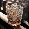Edo Kiriko Blue Daisy Crystal Whiskey Glass