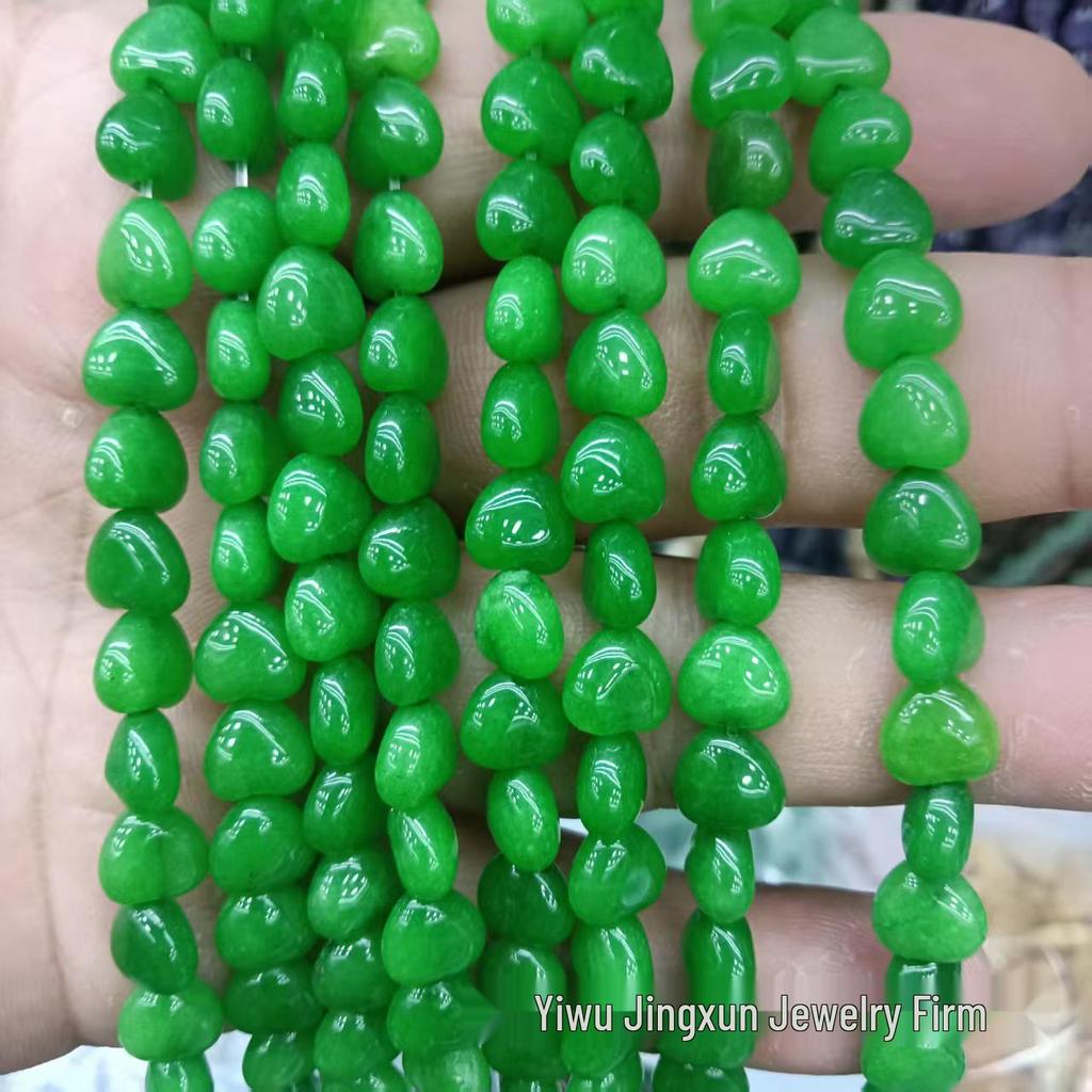 Heart-Shaped Crystal Agate Beads for DIY Jewelry and Clothing Accessories