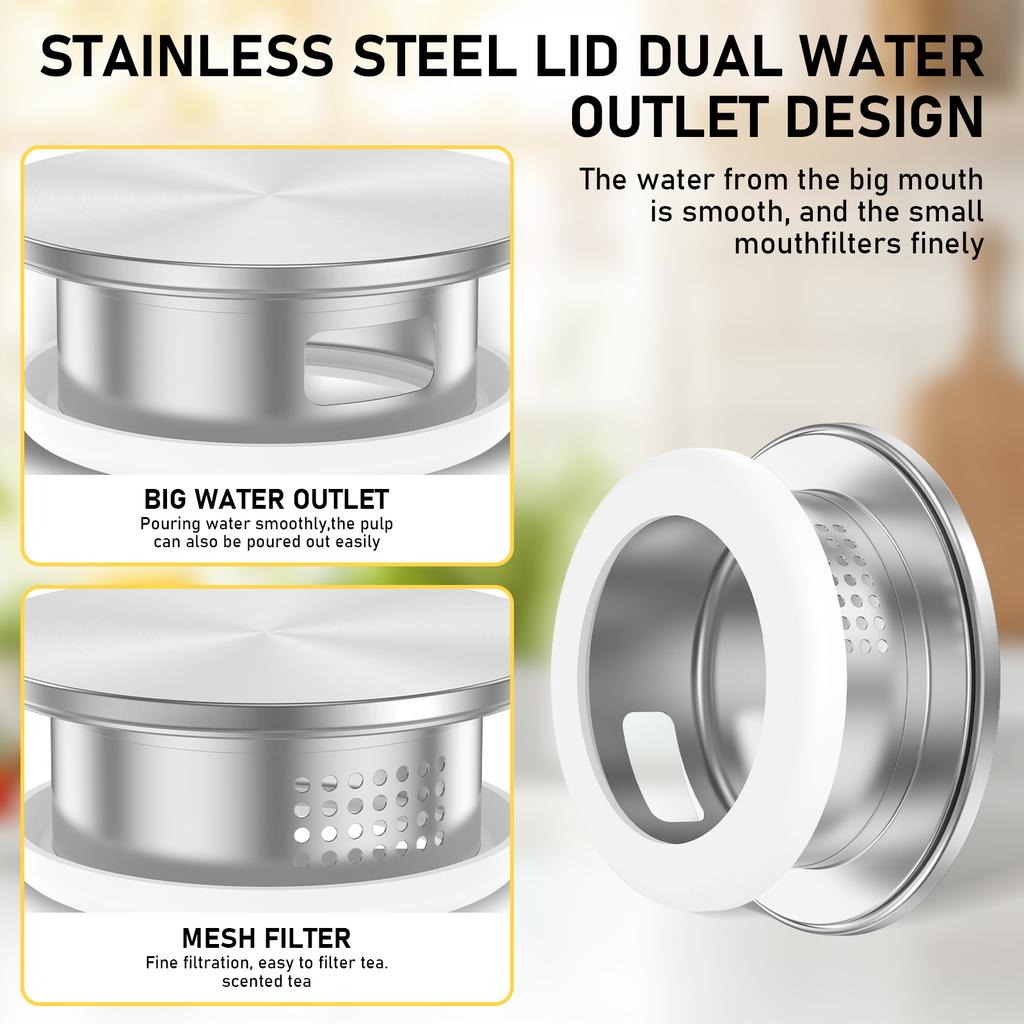 1/2 Pcs Large Capacity Glass Teapot 2/3.8L Glass Pitcher High Temperature Resistant Kettle with Lid Hot/Cold Drink Water Pitcher