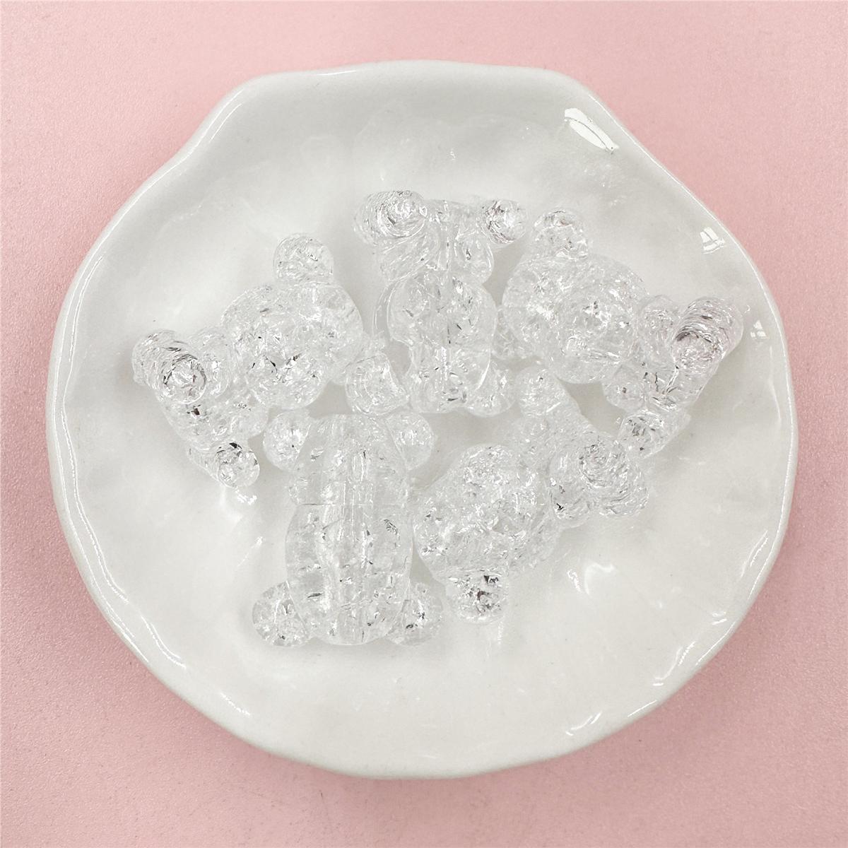 

5 шт. аксессуары 18,5*22,5 мм ожерелье браслет модные ювелирные изделия DIY разрывающийся медведь прозрачный акрил ручной работы белый