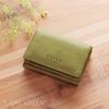 nafka Genuine Leather Mostro Leather Simple Compact Made in Japan [Nafka] Women's Tri-Fold [NFK-72008] (Light Green)