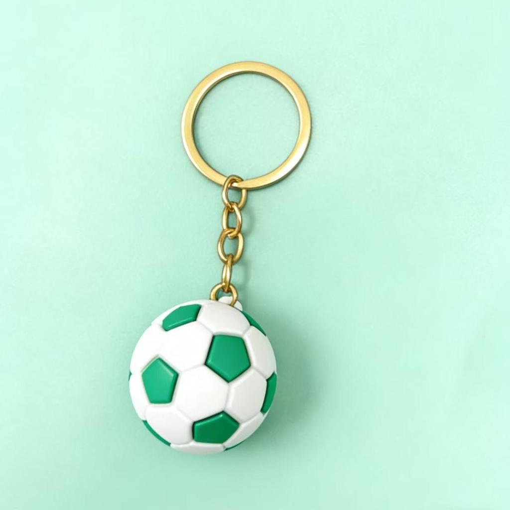 3D Football Keychain: World Cup League Commemorative Pendant for Couples, Backpacks, and Gifts