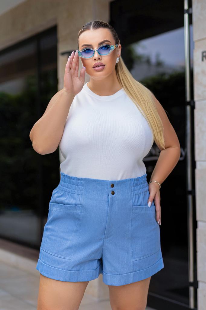 Женские шорты PEONY №4 5XL Голубой (1207241-56-58:115)