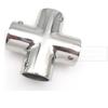 Boat Hand Rail Fittings 4 Way Cross Tube Pipe Connector Tee Joint for 7/8" 1" Tube Heavy Duty Marine Grade 316 Stainless Steel
