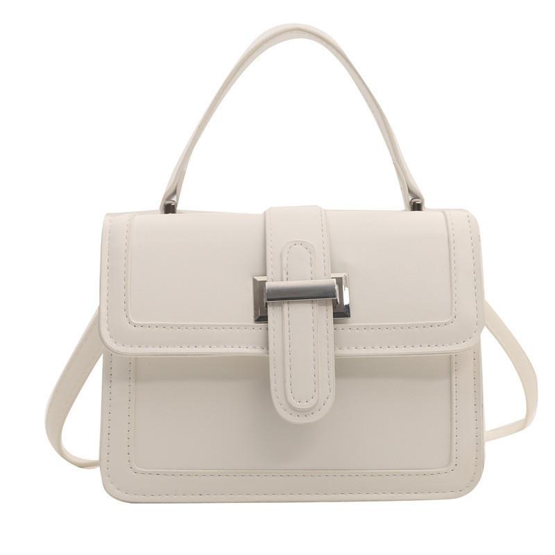 Stylish 2024 Korean Vintage Women's Handbag Chic Color Block Small Shoulder Bag