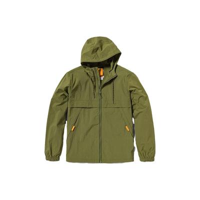Solid Color Outdoor Water-Resistant Hooded Jacket Men Jackets Avocado-Green A6RAD-V46