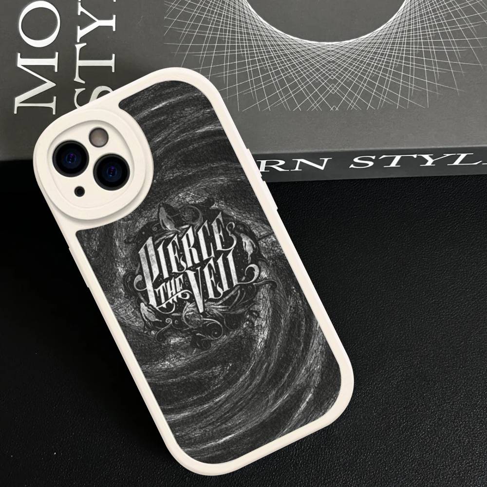 Custodia per Telefono P-Pierce The Veil Band per iPhone 16 15 14 13 12 11 Pro Max Plus Copertura in Pelle Antiurto
