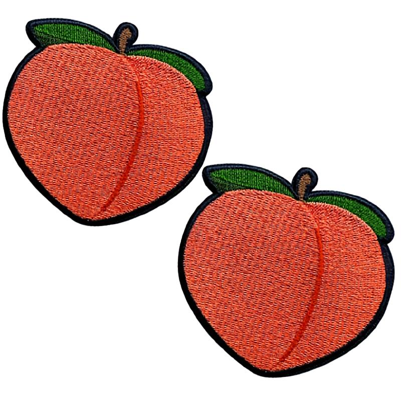 Cute Cartoon Peach Tactical Velcros Patch Hook & Loop Fastener - Military Embroidered Morale Badge for School Bag Molle Backpack