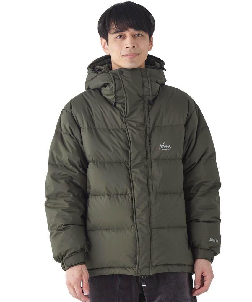 Cliff Mayer NANGA Collaboration Retro Down Jacket, Men's Large, Khaki