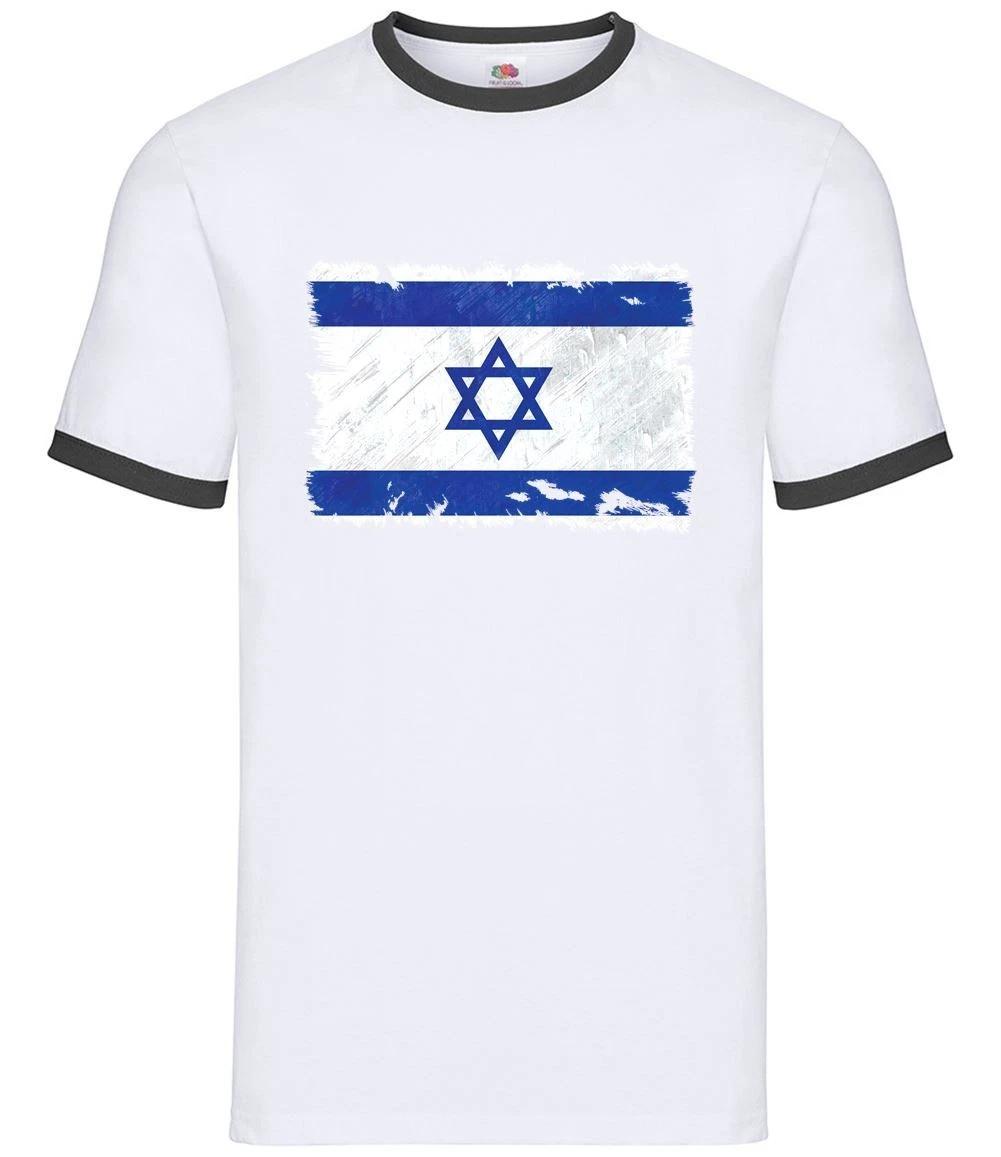 Israel Flag - Mens Ringer - Israeli Flags Country World XS