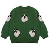 Boys' Round Neck Sweater, Children's Fleece-Lined Thickened Alpaca Wool Long-Sleeved Top, Winter Girls' Pullover Knitwear