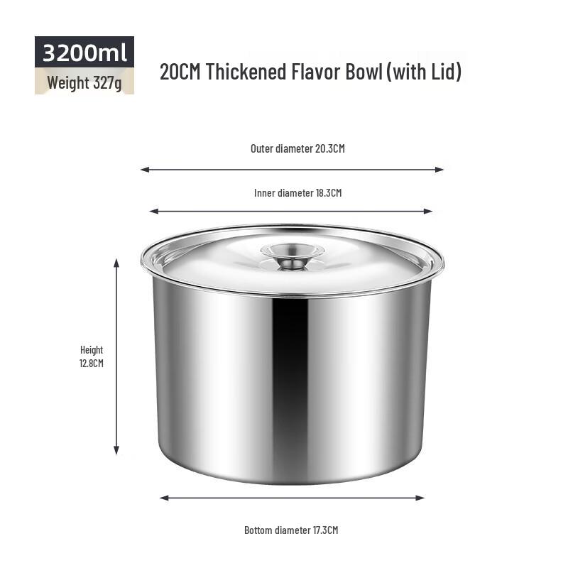 Lainuo Commercial Stainless Steel Seasoning Jars (10-Pack, 20cm)