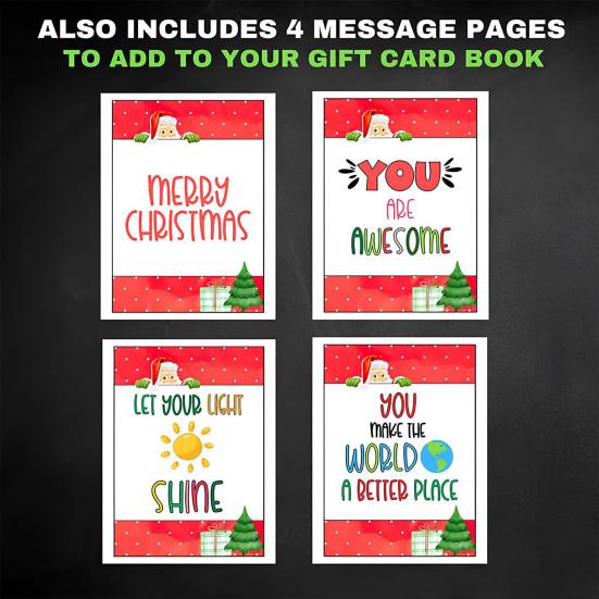 Christmas Gift Card Book Colorful Unique Gift Card Organizer Festive Party Decoration Holiday Surprise