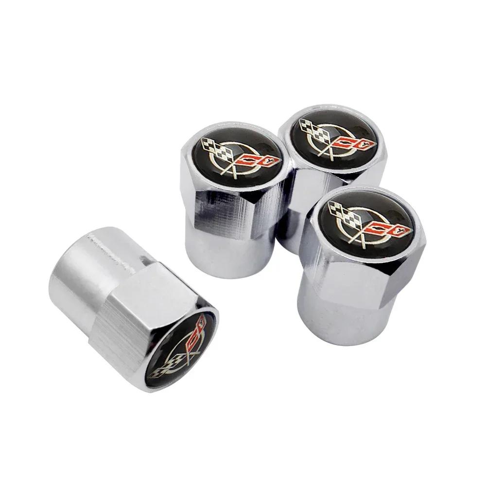 4PCS Alloy for Chevrolet Car Emblem Tire Valve Caps Sail Silverado Cruze Captiva Malibu Orlando Aveo Lacetti Wheel Stem Covers  KA9