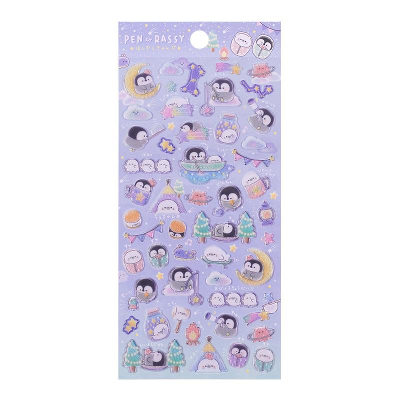 Viral Japanese Style Cute Animal Cartoon Stickers 1pcs Crystal Waterproof Decals for Children Reward Handmade Decoration