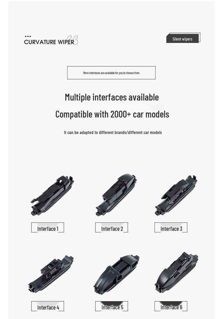Frameless Universal Double Blade Wiper for Hongqi H9 - Multi-functional 6-Layer Design