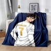 1pc Ronaldos Soccer Journey Flannel Blanket Soft Warm Throw Blanket for Bedroom Living Room Bed Travel Camping Picnic Gift. MT7160128