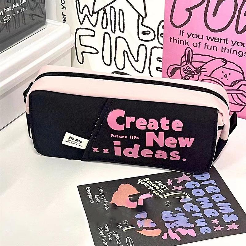 

Dopamine Retro Graffiti Pencil Case Ins Style Stationery Storage Bag Pencil Organizer Pouch School Supplies Travel Cosmetic Bag чёрный