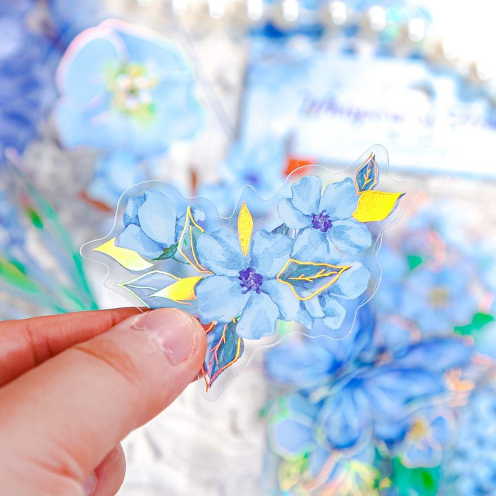 Decorative Butterfly Flower Sticker Handmade Ice Crystal Collage Decals  Hand Account