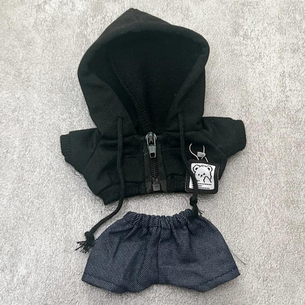 For Labubu Doll Clothes Hoodie Bear Shirt Set Clothes Replacement Labubu I II Idol Doll Sitting Party Accessorie