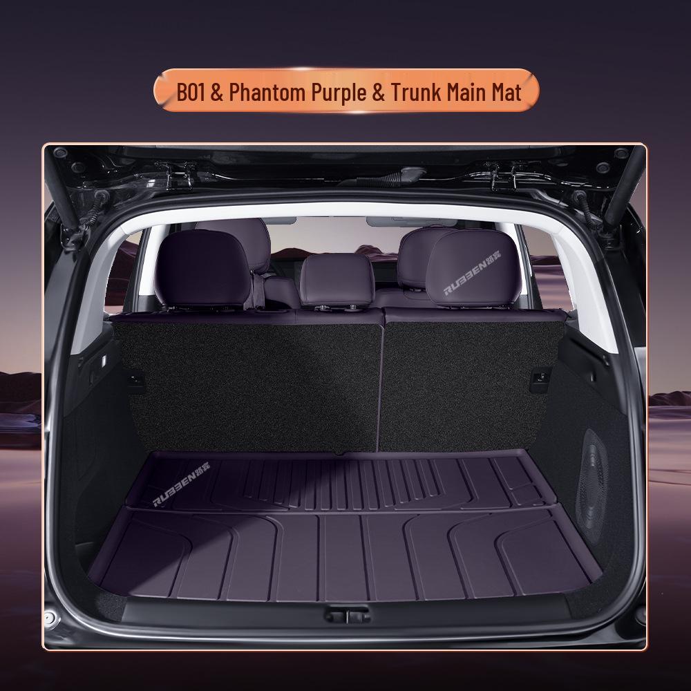 Leapmotor B01 Trunk Mat TPE: Waterproof, Semi-Enclosed Tail Box Mat for 25 Models