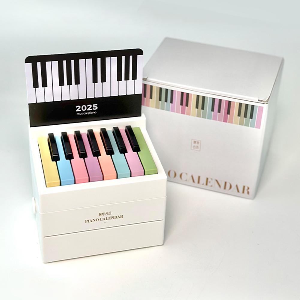 Taylor Piano Calendar 2025 Piano Desk Calendar Playable Mini Piano Calendar Music Sheets Toy Desktop Ornaments Gifts for Fans