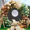 Jungle Forest Theme Sage Green Balloons Arch Garland Kit Kids Boys Birthday Party Decorations