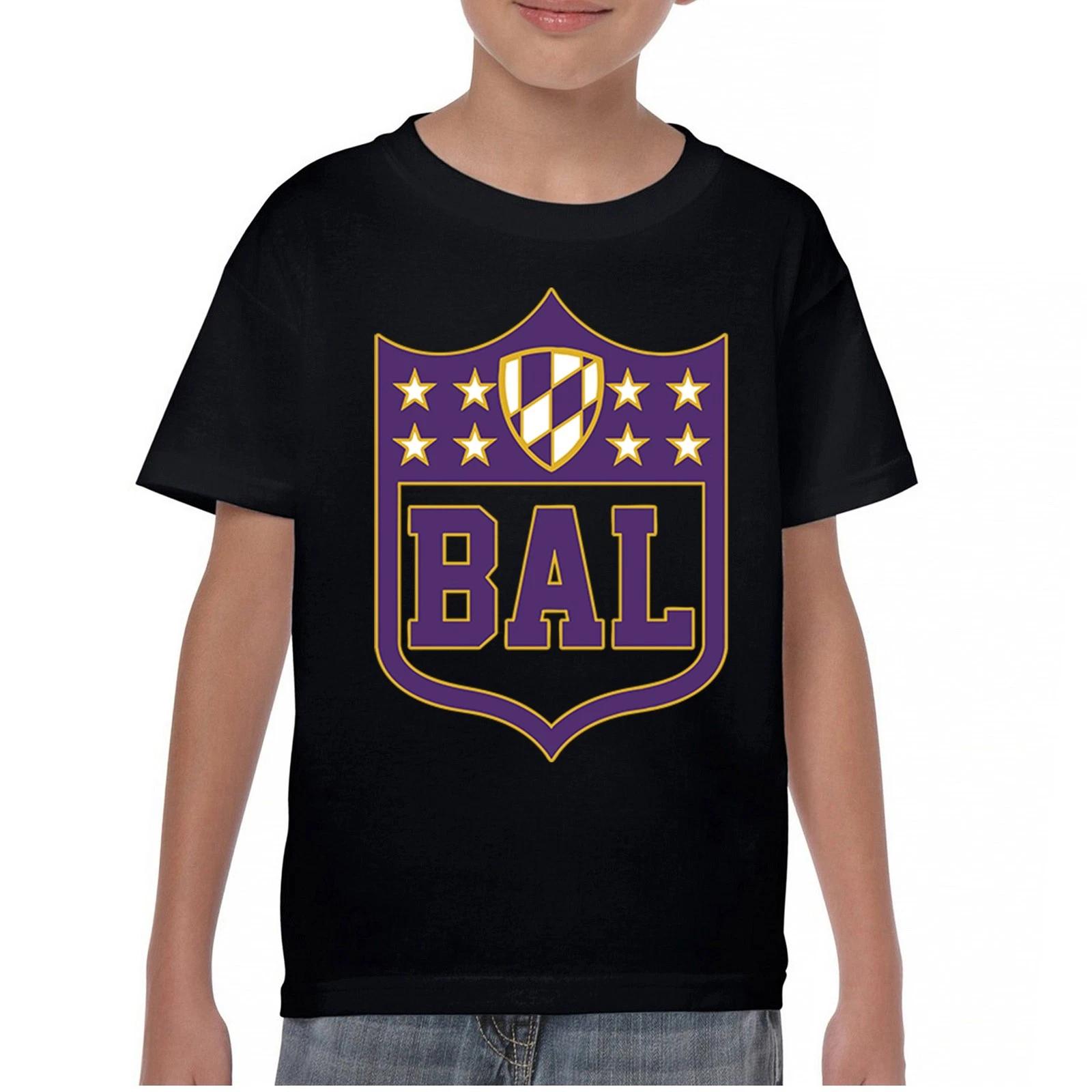 Baltimore Shield Youth kids boys T-Shirt Die Hard Fantasy Football Fan Game Day Kids 110
