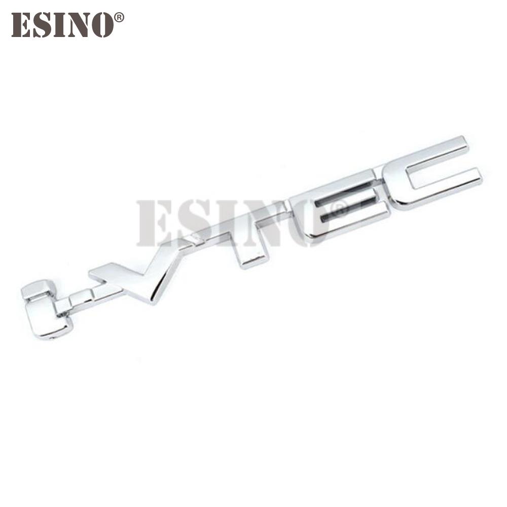 New Car Styling 3D VTEC I-VTEC Metal Chrome Zinc Alloy Emblem Car Body Badge Sticker Auto Accessory for Civic Accord Insight