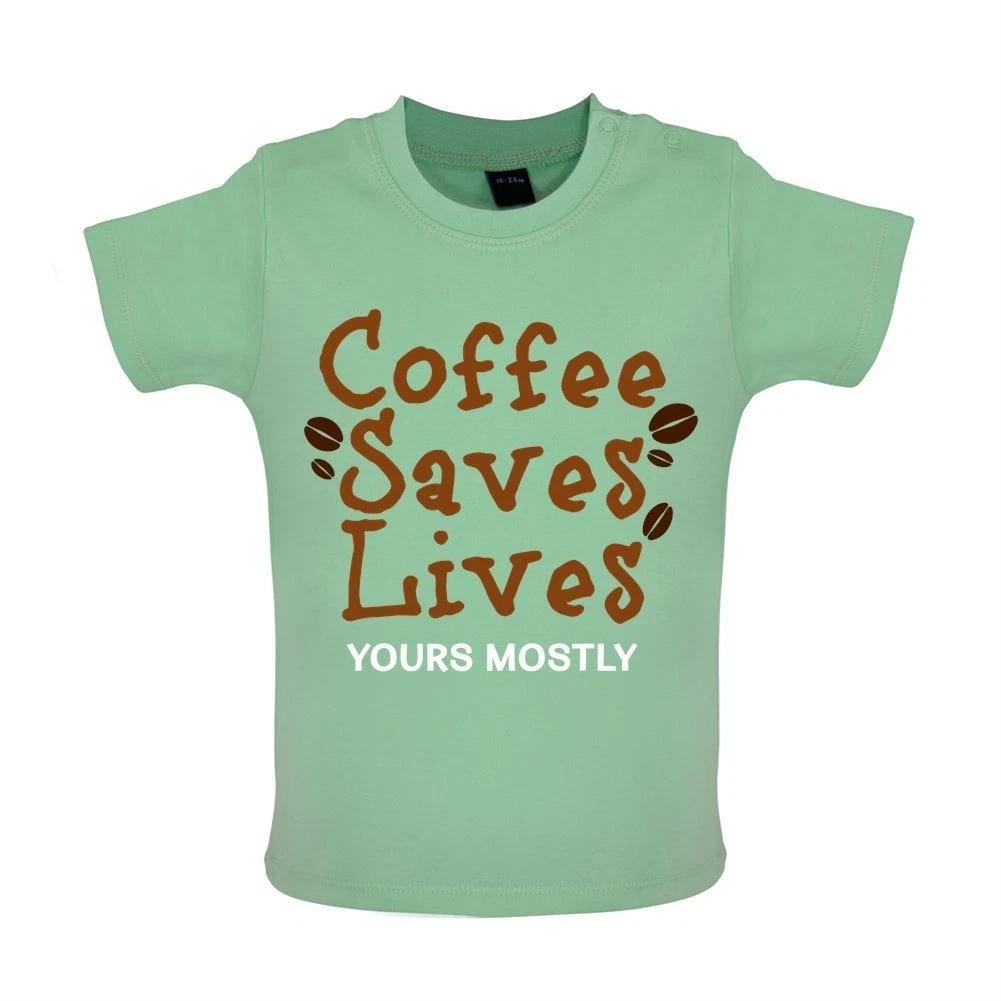 Coffee Salva Vive Yours Mostly - Kids Baby Kids Boys Girls Unisex T-Shirt / Bodysuit - Funny Love 100