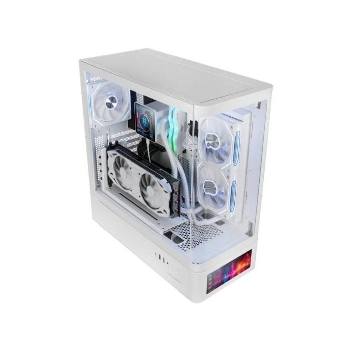 Boîtier PC - MARS GAMING - MC-LCDPRO - ATX - Blanc - Écran IPS LCD 7.2" - Verre trempé