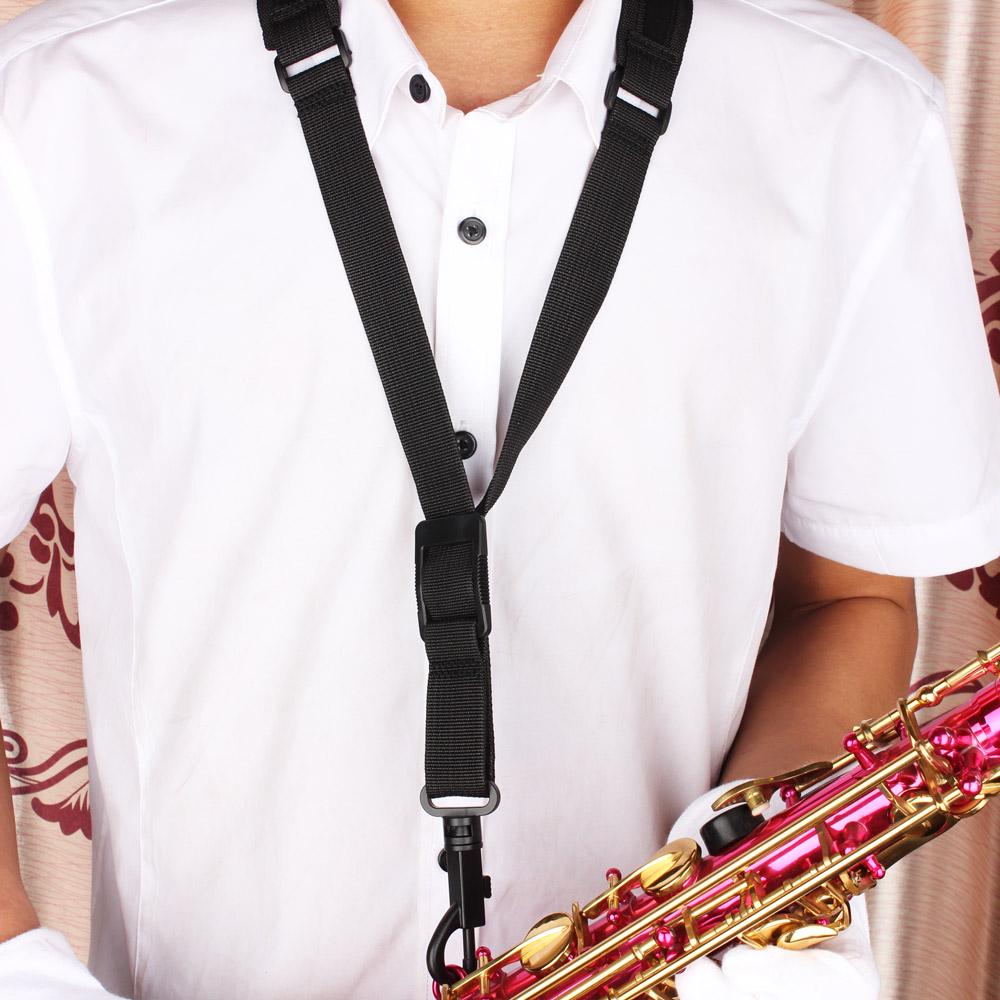 M MBAT Hook & Loop Saxophone Neck Strap Adjustable Lightweight Saxophone with Cotton Upholstery Woodwind Instrument Accessories