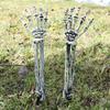Halloween Realistic Skeleton Hand Ground Stake Light Up Foldable Reusable Halloween Bone Prop Cemetery Skeleton Hand Yard Decoration