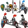 MOC Building Blocks Medieval Character Accessories Warhorses Militiamen Dragons Castles Knights Brick Gifts Toy Helmets Shields