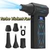 Brushless Motor Powerful Dust Blower with LED Light Speed Adjustable Handheld Turbo Violent Fan Rechargeable High-Speed