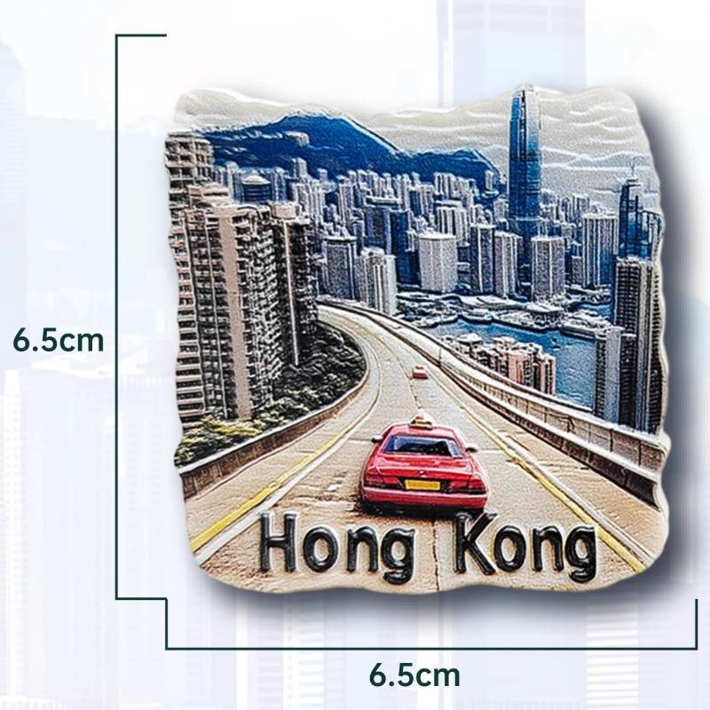 China Hong Kong Fridge Stickers Victoria Peak Travel Souvenirs Bauhinia Fridge Magnets Home Decoration Wedding Gifts