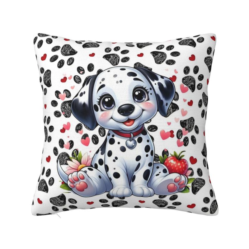 Custom Cartoon Dalmatians Disney Cushion Cover 101 Anime Kawaii Dog Velvet Nordic Throw Pillow Case Home Decor