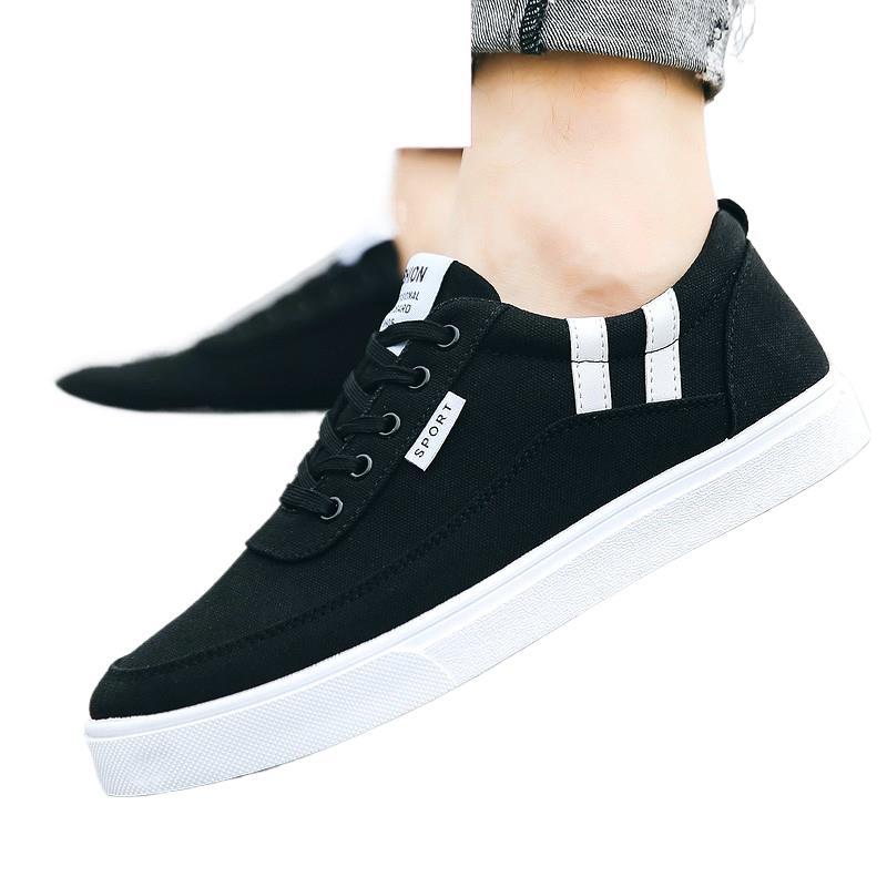 Canvas Shoes Men's Shoes Korean Version Low-top Lace-up Trendy Versatile Board Shoes Men's Old Beijing Cloth Shoes Spring Casual Breathable