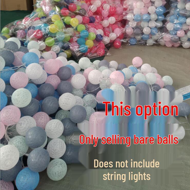 LED Cotton Ball String Lights - Colorful Flashing Lights for Christmas, Festivals, and Indoor Decoration
